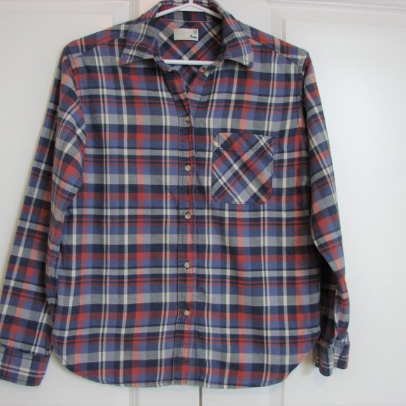 Aritzia Tops - Aritzia Wilfred Free Plaid Boyfriend Top Shirt